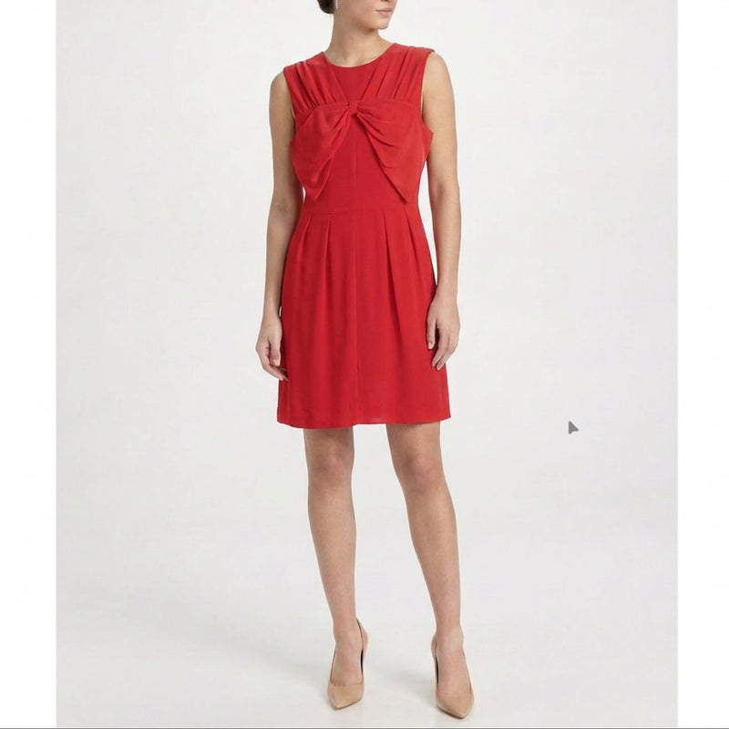 Bow Detailing Red Dress