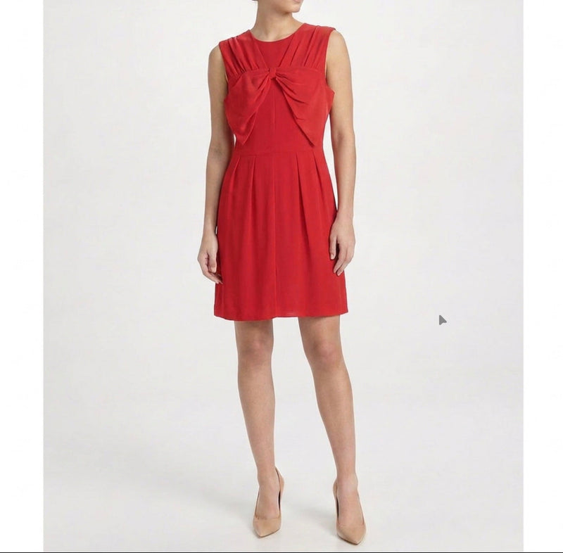 Bow Detailing Red Dress