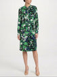 Green Abstract Print Dress