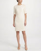 Ivory Tailored Wool Midi Dress