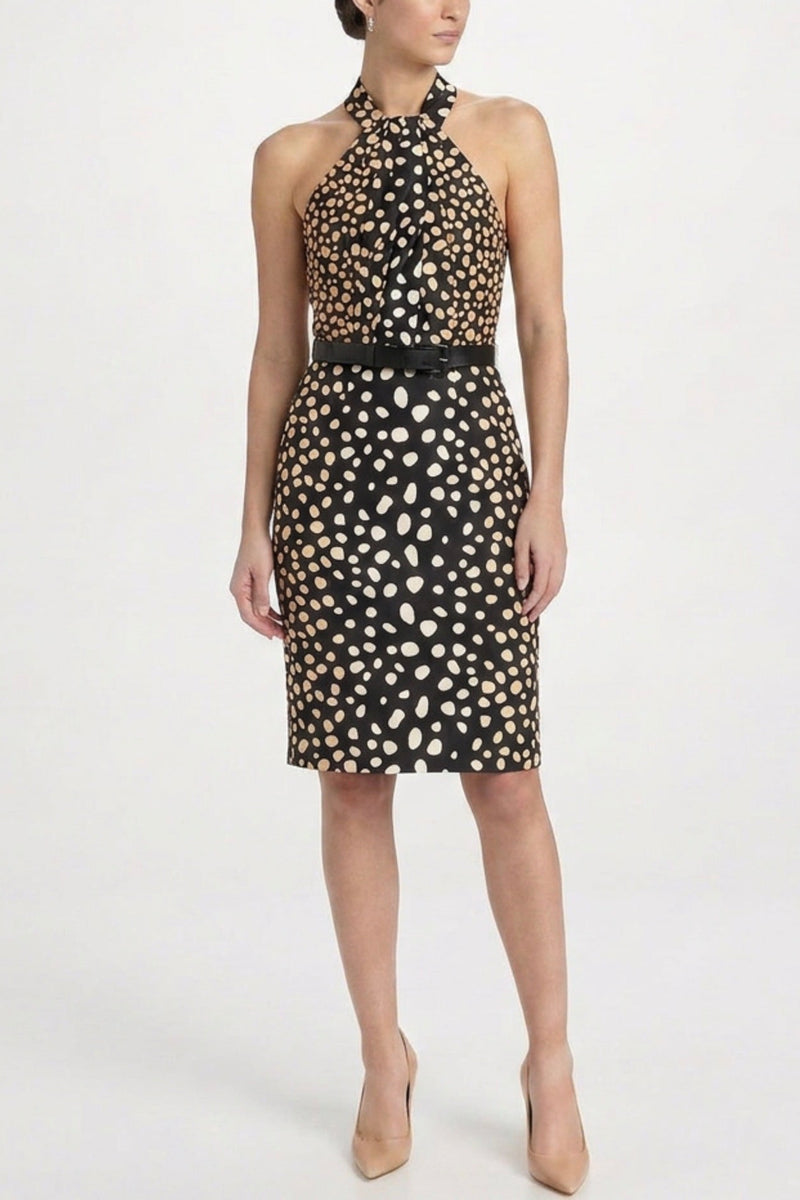 2009 Polka Dot Silk Halterneck Dress