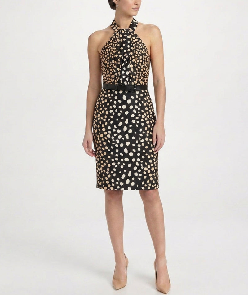 2009 Polka Dot Silk Halterneck Dress