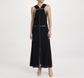 Studded Black Panel Midi Dress