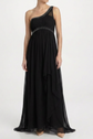 Elegant Dior silk tulle evening dress with flowing fabric and intricate detailing, perfect for formal occasions.