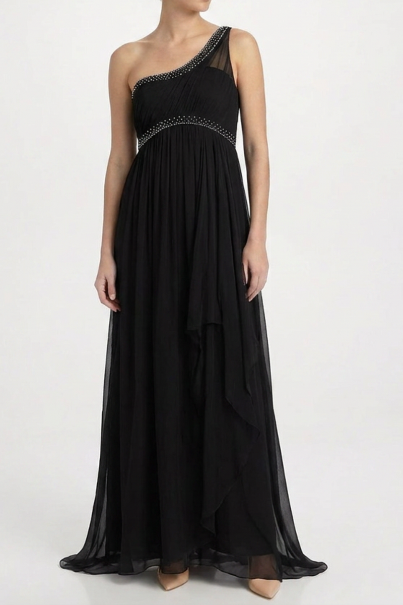 Silk Tulle Evening Dress