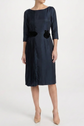 Charcoal Silk Pleated Dress