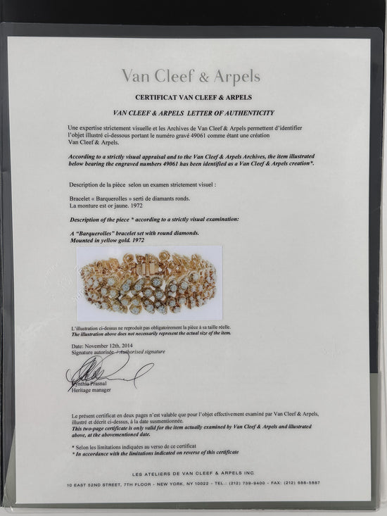 Vintage 1972 Van Cleef Barquerolles Bracelet