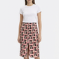 Prada cloqué jacquard floral pencil skirt with intricate woven floral pattern and tailored fit, stylish for elegant occasions.
