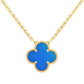 Van Cleef & Arpels Vintage Alhambra Agate Motif Pendant Necklace