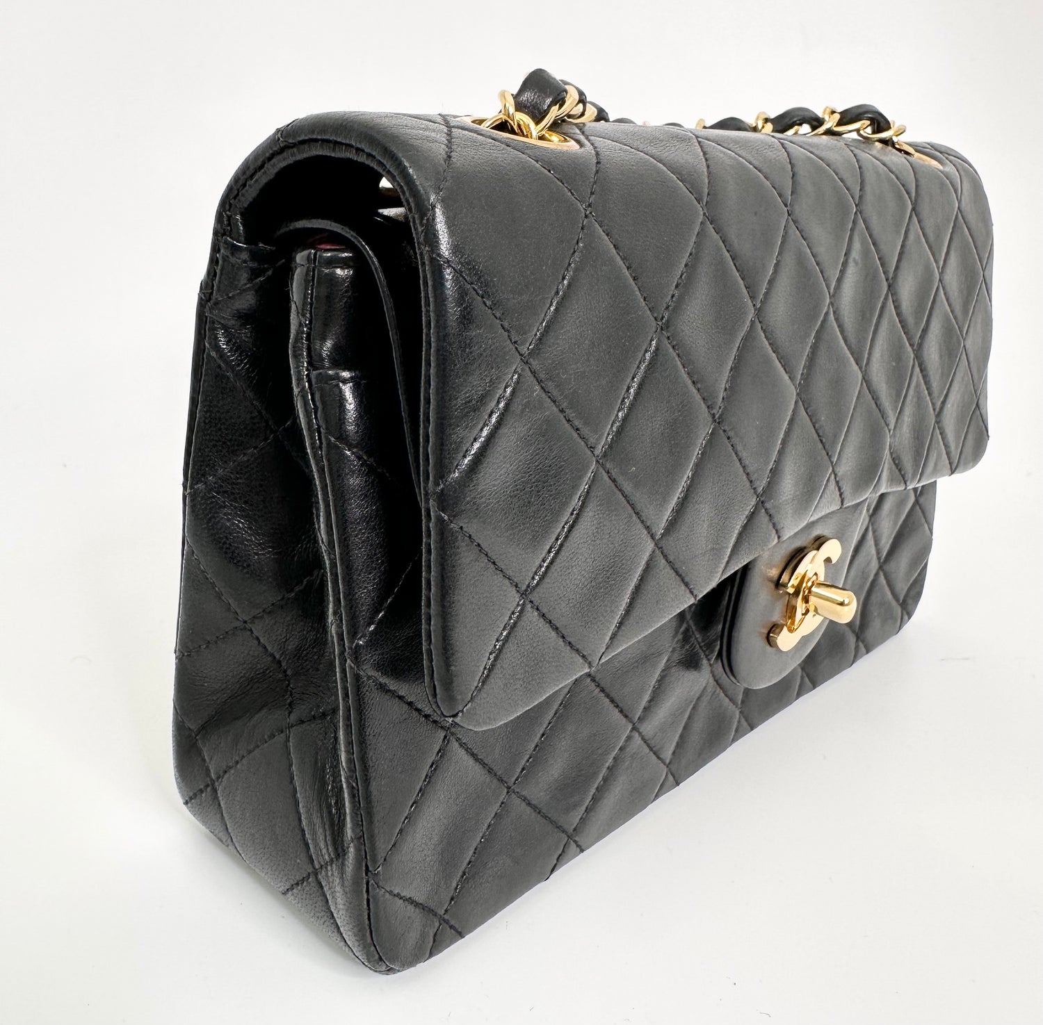 Chanel Black Paris Limited Edition Double Flap Bag with 24K Gold