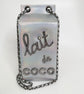 Iridescent Silver Lait de Coco Milk Carton Bag