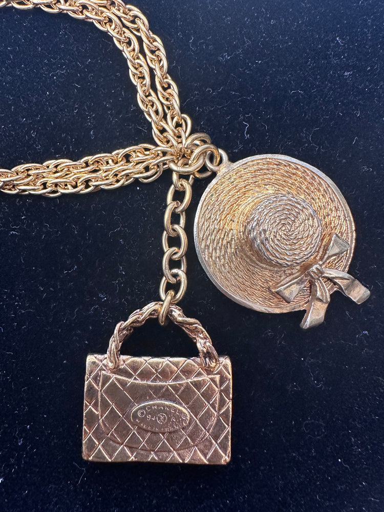 Chanel Bag Charm chain-link Necklace