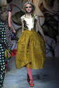 2008 Runway Fairy Yellow Printed Silk Organza Skirt