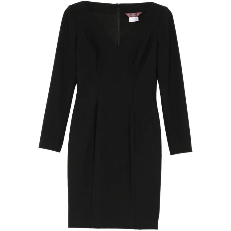 Pre-owned 1990s John Galliano vintage mini dress with bold pattern and classic silhouette, stylish and unique fashion piece.