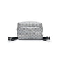 Louis Vuitton Kim Jones Apollo Monogram Reflect Backpack from Spring/Summer 2018 in grey reflective Monogram canvas with black trim, top handle and front zip pocket.