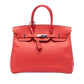 Hermes Red handbag Birkin with a silver clasp PHW