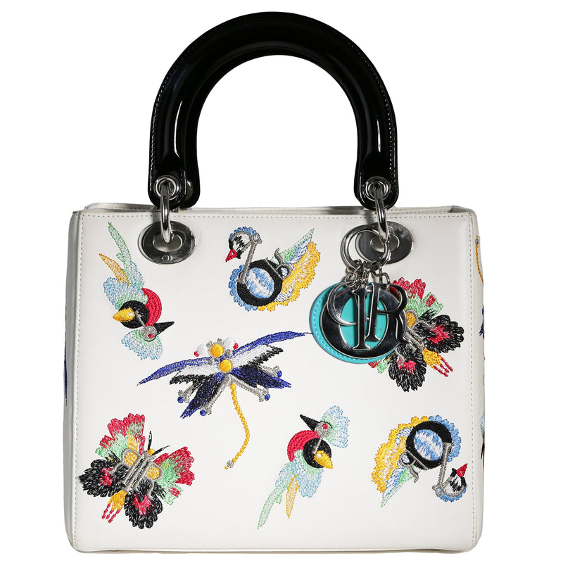 Medium Lady Dior with Animal Embroidery