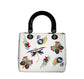 Medium Lady Dior Smooth Calfskin Animals Embroidery