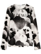 Loewe black balloon-printed long-sleeve top with relaxed fit and bold graphic design, made from soft fabric.