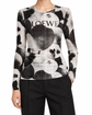 Loewe black balloon-printed long-sleeve top with relaxed fit and bold graphic design, made from soft fabric.