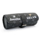 Louis Vuitton watch pouch in leather, compact wallet-style holder for watches, with elegant stitching and brand logo.