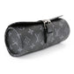 Louis Vuitton watch pouch wallet in black leather with gold hardware, designed for storing and protecting watches.