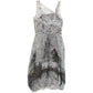 Pre-owned Marni 2004 silk asymmetrical bubble dress with flowing fabric and unique design, showcased on a hanger.