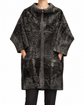 Marni grey fur coat, stylish winter outerwear with plush fur texture, full-length view showcasing classic design.