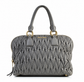 Miu Miu Matelassé tote bag with quilted design, front view showing rich texture and elegant style.