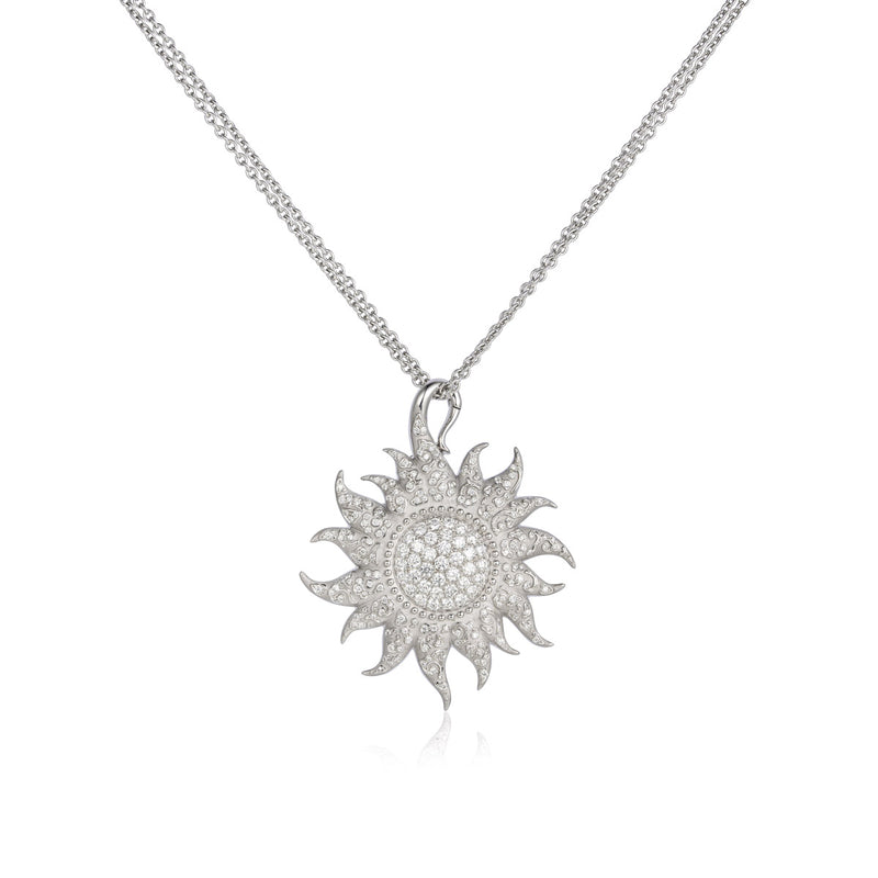 Sol y Sombra Diamond Sun Necklace