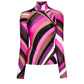 Pre-owned PUCCI printed turtleneck top with vibrant multicolor pattern, long sleeves, and fitted style.