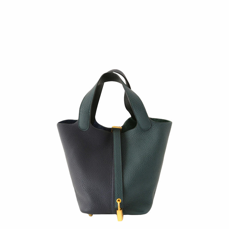 Picotin 18 Clemence Vert Cypress Blue Nuit and Black GHW