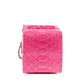Pink Python Chanel clutch bag with Lait de Coco Milk Carton design, stylish accessory for elegant occasions.