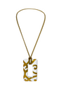 Hermès porcelain pendant necklace featuring a sleek, elegant design with a smooth, white porcelain pendant on a delicate chain.