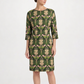Prada Fall 2003 pink and green floral silk dress, on hanger