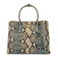Prada Large Roccia tote bag in python leather, front view