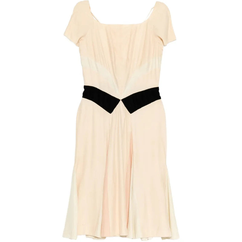 Elegant Prada pleated silk dress with flowing fabric and sophisticated design, perfect for formal occasions.
