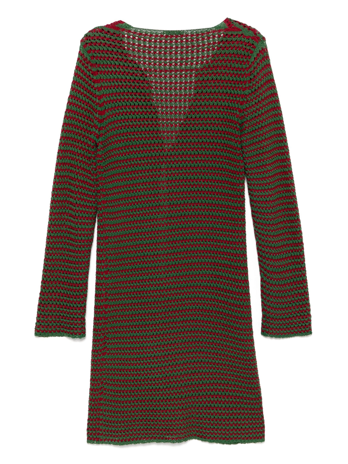 Green Prada Spring 2005 crochet embellished cardigan coat, featuring intricate crochet details and stylish design.