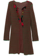Prada Spring 2005 green crochet embellished cardigan coat with intricate detailing and a stylish, cozy design.