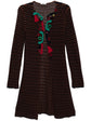 Navy Prada crochet embellished coat from Spring 2005 with detailed crochet patterns and stylish design.