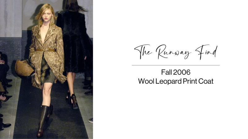 Vintage 2006 Wool Leopard Print Coat