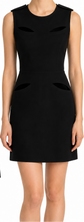 Black sleeveless wool dress by Prada featuring a sleek, tailored design perfect for elegant occasions.