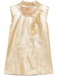Prada gold leather sleeveless vest, front view