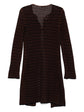 Navy Prada Spring 2005 crochet embellished cardigan coat with detailed knit pattern and stylish design.