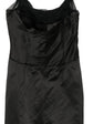 Prada structured bodice dress with tailored fit and elegant design, showcased on a mannequin in a fashion photoshoot.