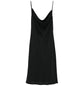 Black Emilio Pucci slip dress featuring sleek fabric and elegant design, perfect for sophisticated evening wear.