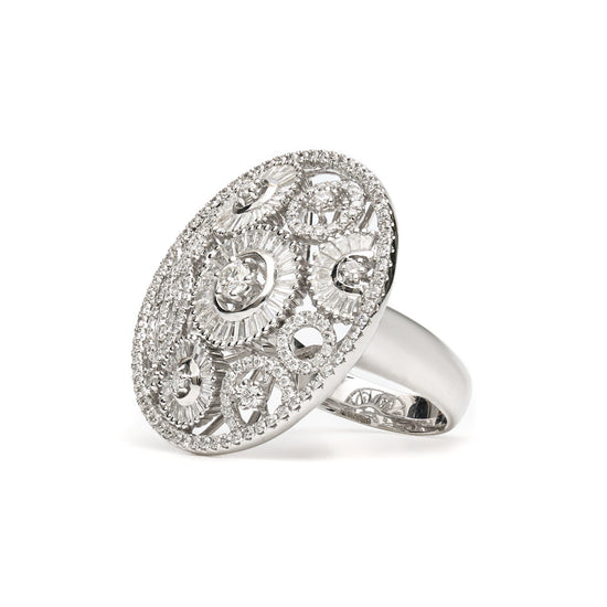 Round Ornate Diamond Ring