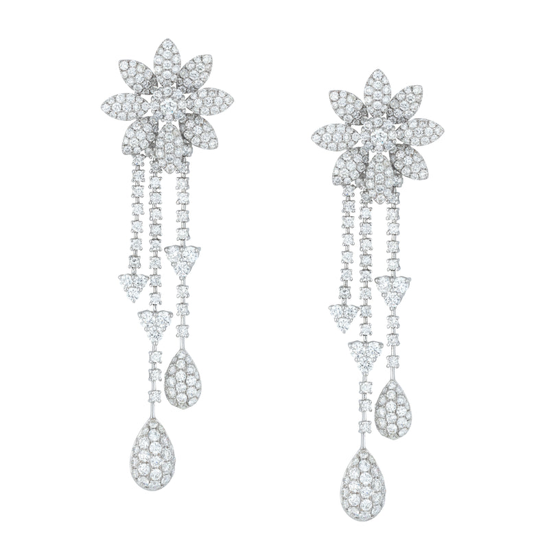 Diamond Floral Pendants