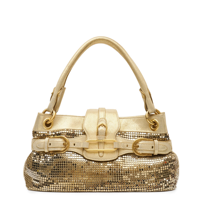 Jimmy Choo Tulita Gold Chainmail Bag