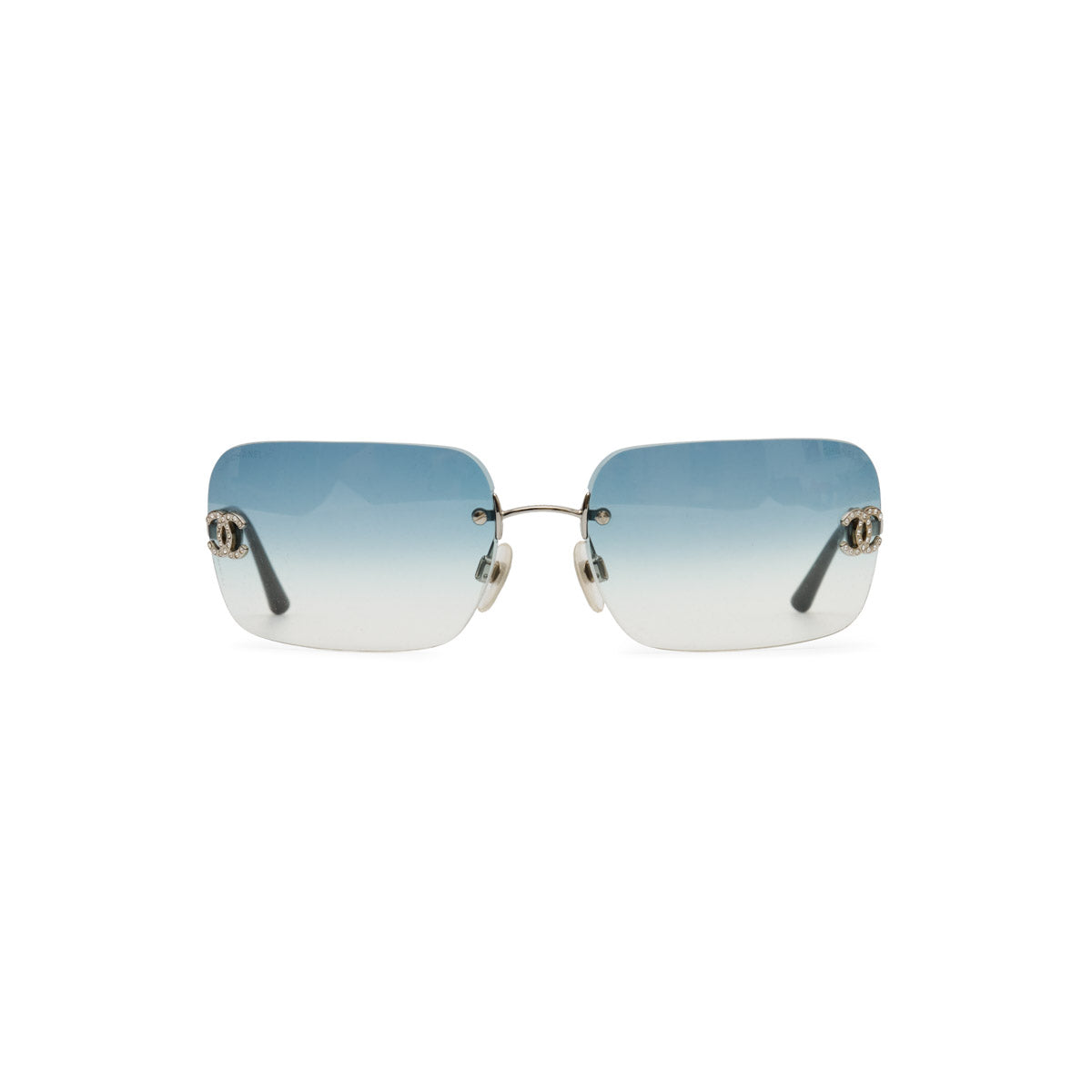 Chanel Rimless Rhinestone Sunglasses